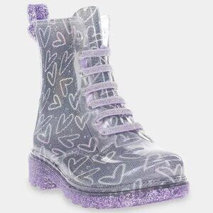 Western Chief Toddler Girls' Ombre Heart Glitter Sirena Rain Boots